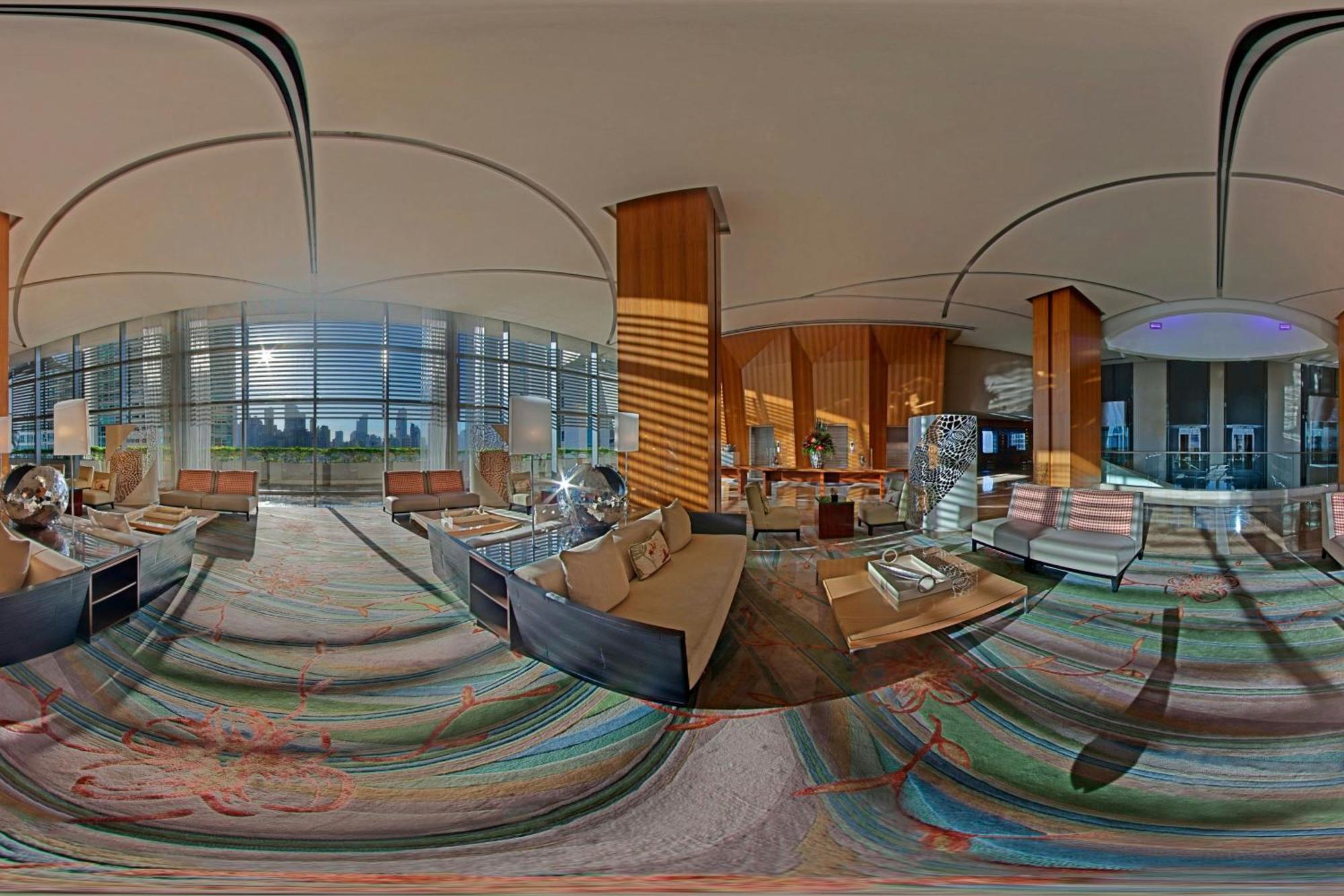 Jw Marriott Panama Otel Dış mekan fotoğraf 360° panorama of the lobby of the hotel